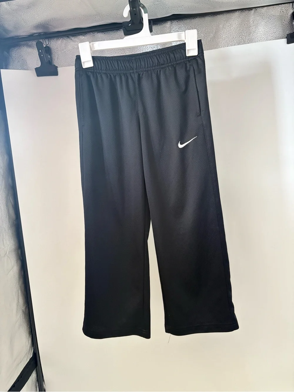 Nike Black Kids' Sweatpants with White Swoosh